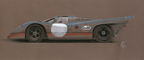 Porsche 917 Gulf livery - giclee on fine art paper