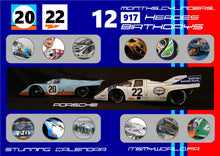 Load image into Gallery viewer, Collector calendar 2022 illustrated with Porsche 917 models
