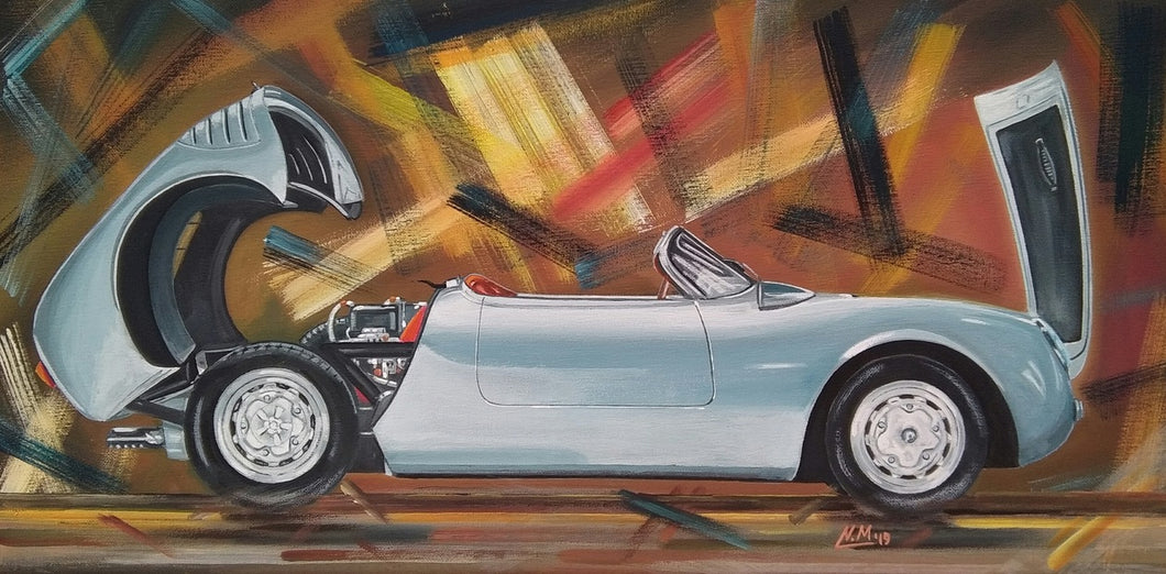 Porsche 550 Spyder original painting artwork